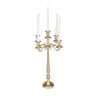 Beautiful Baroque Style Golden Candelabra Candlestick With Five