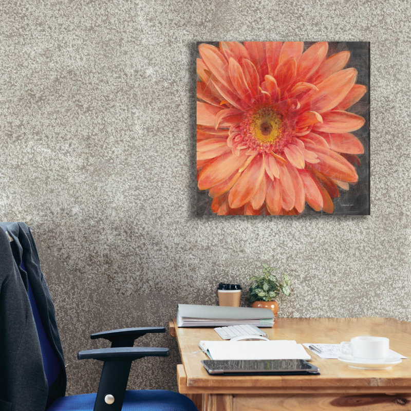 «Vivid Floral 2 C» par Danhui Nai, art mural sur toile, H 26 po x l 26 po