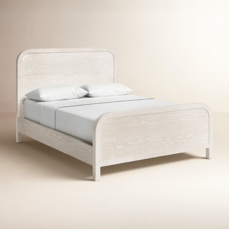 Lit plateforme Essie, Plein, Blanc