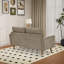 Causeuse rembourrée de style moderne Mid-Century avec pieds capitonnés en bois massif-742132615