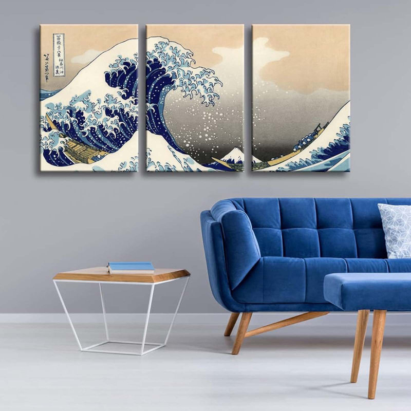 3 Piece Wrapped Canvas Print, 60 cm H x 40 cm W