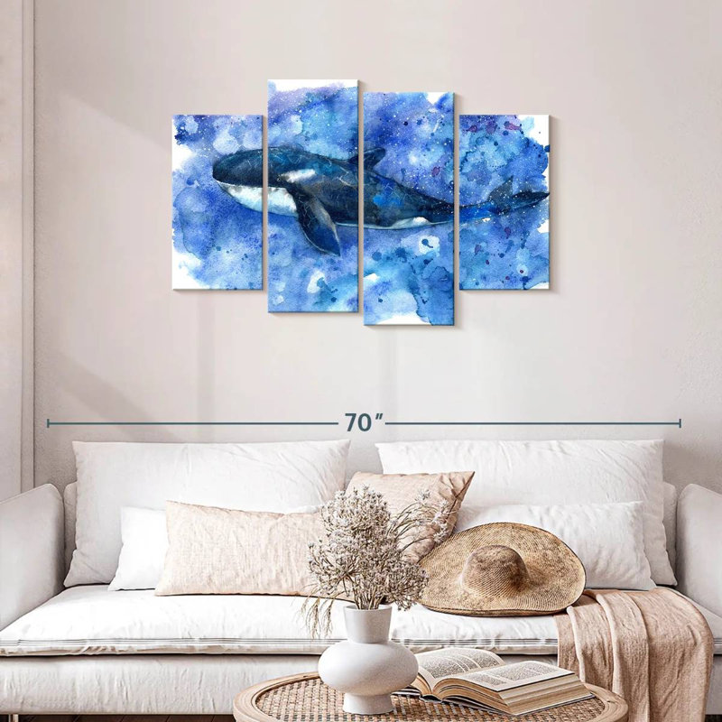 Blue Killer Whale, 27" H x 43" W