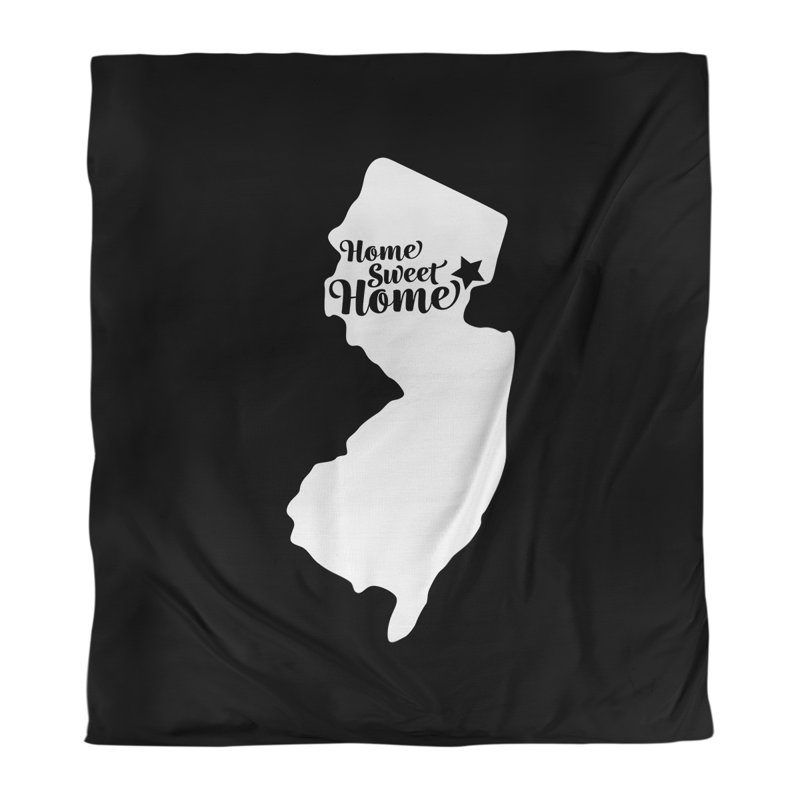 Housse de couette newark doux, Housse de couette pour grand lit, Noir, Polyester brossé