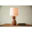 Lampe de table en résine en forme d'ananas avec abat-jour en lin