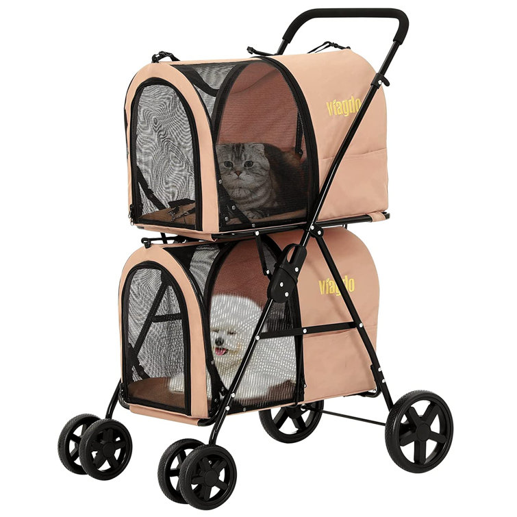 GEARDO Bigger Size Removable dog Carrier for Pet-Travel Wheeled dog Stroller