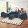 Edgell 4-Piece Classic Nailhead Trim Sofa Set With Multi-Functional Ottoman