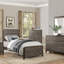 Table de chevet 2 tiroirs Beene en gris