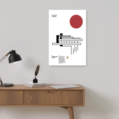 Iconic Modern Building Abstract Contemporary Geometric Architecture Wall Art Print