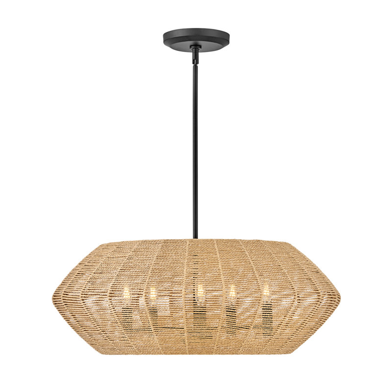 Luca 5 - Light Chandelier, Black/Brown