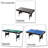 65.76 L Game Multi Game Table, 3 in 1 game table with metal legs for dining table, tennis table, billiard table