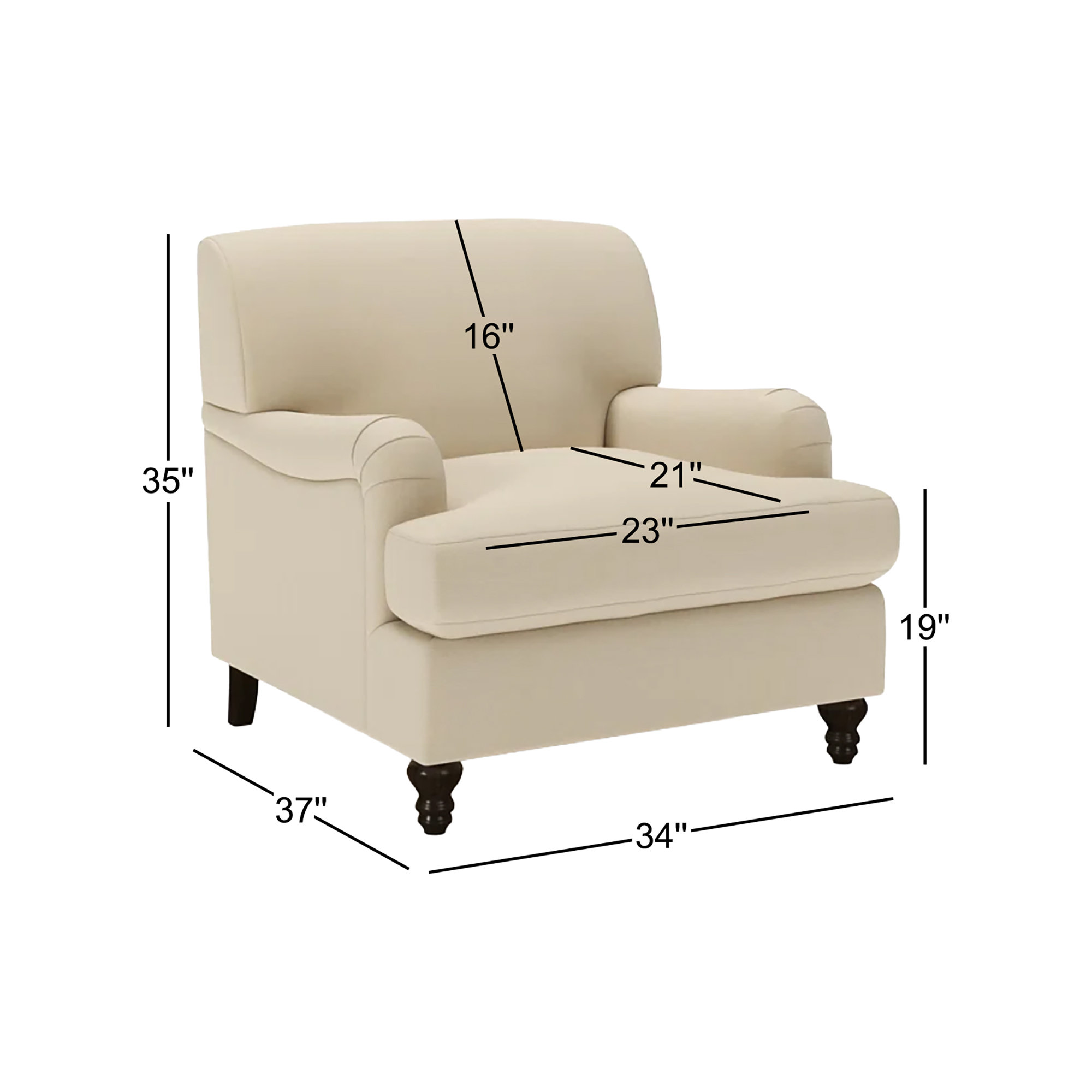 Walters Tight Back Chair, Bayou Stone Canvas