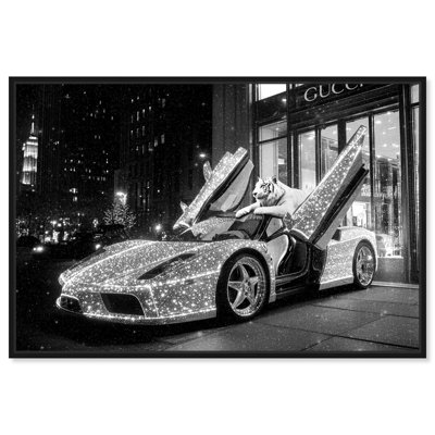 Glistening Tiger and Car Canvas by Art Remedy