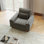 Ensemble de canapé de style minimaliste moderne et de fauteuil de style médiéval, meubles de salon à structure en bois franc avec mousse haute densité, livraison en deux paquets pour une manipulation facile