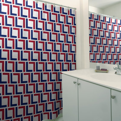 Rideau de douche géométrique simple