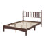 Lit plateforme en bois avec tête de lit en forme de gourde, lit plateforme de style rétro avec support à lattes en bois-205690177