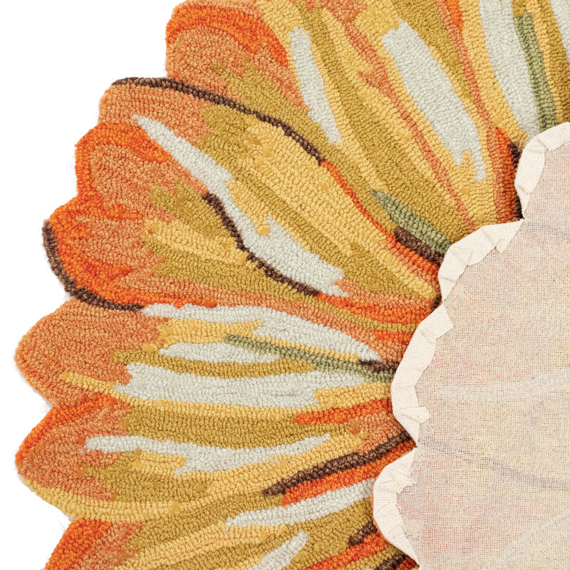 Ismay Kitchen Mat, Yellow, Round 5'