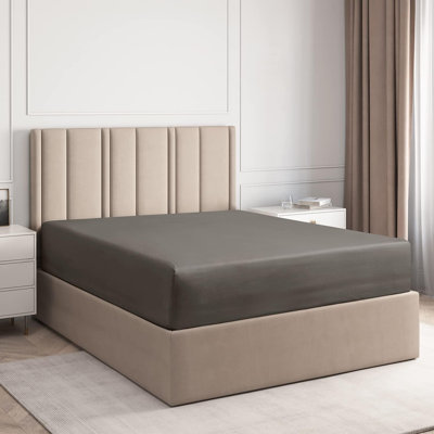 Fitted Sheet Only, Soft Cooling Bed Sheet, Breathable Hotel Luxury Bedding, Deep Pocket 8–16 Inch Mattress Fit