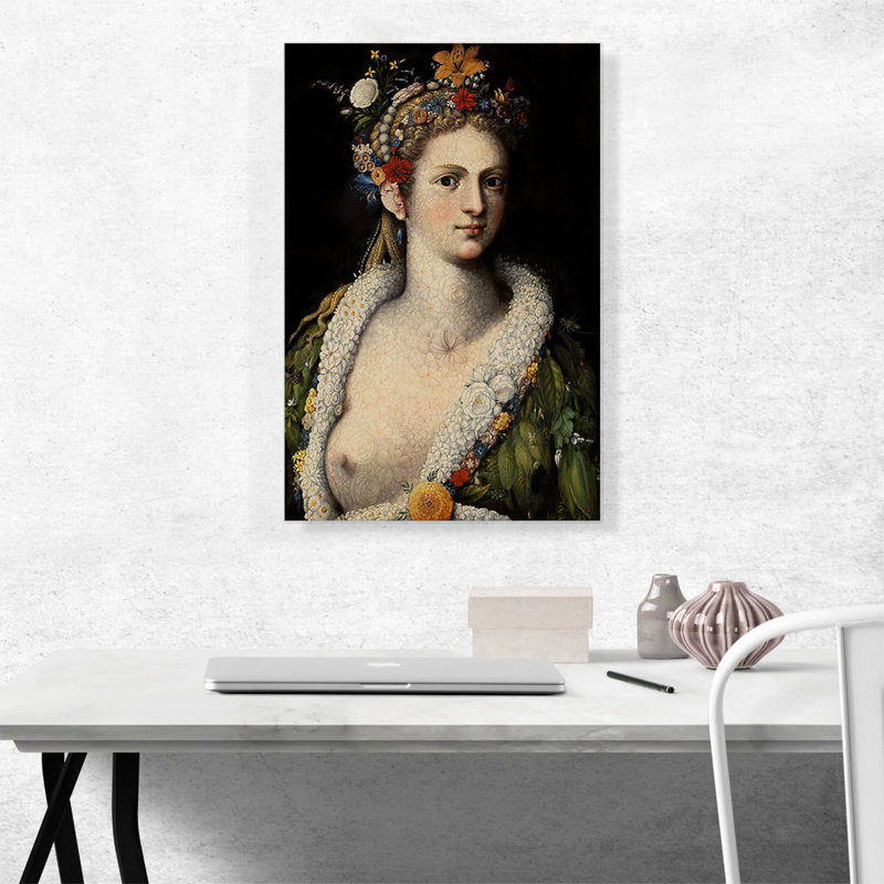 «Flora Meretrix 1590» par Giuseppe Arcimboldo, impression sur toile tendue, H 26 po x l 18 po x 1,5 po