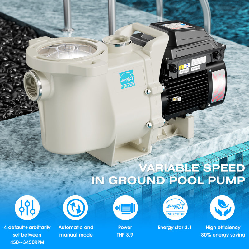 Pompe de piscine hors-sol à vitesse variable Iliving, 3,9 ch