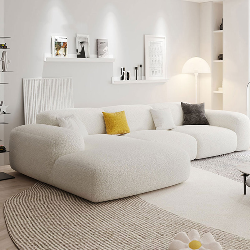 Canapé modulaire 3 pièces rembourré, H 28,35 po x l 118,11 po x P 62,99 po, Orienté à gauche (vu de face)