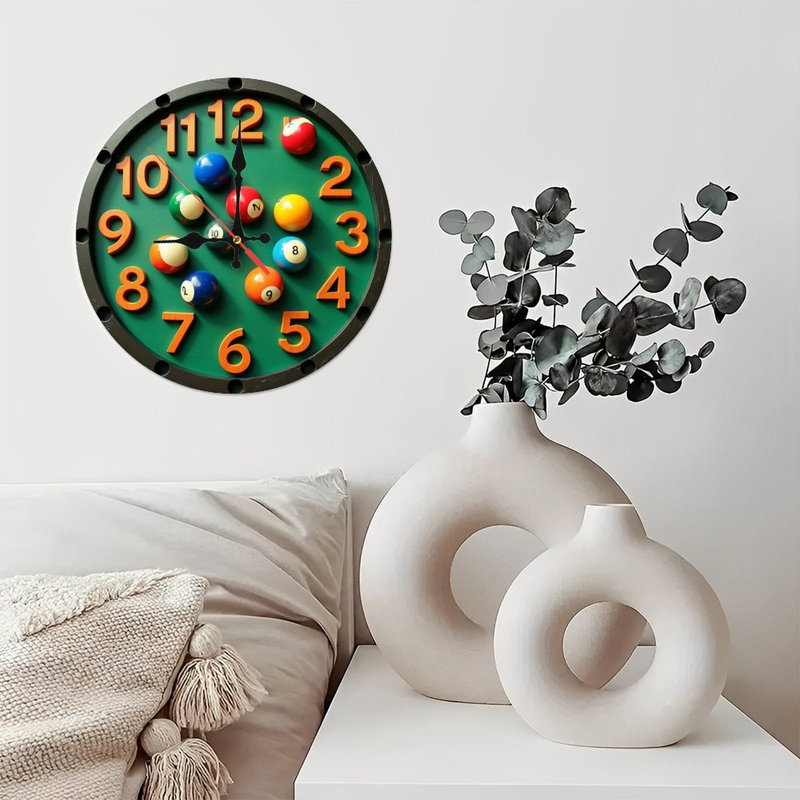 horloge de billard design unique décor à la maison