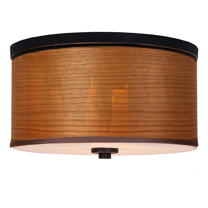 Juhasz Wood Flush Mount, Brulee, Nickel