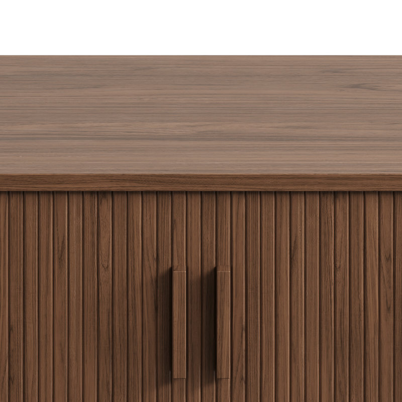 Table basse ovale de 110 cm de large avec rangement dissimulé et éclairage RVB, Walnut