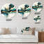 Décoration murale abstraite Lockard «Teal and Gold Abstract Expression III»-864880727