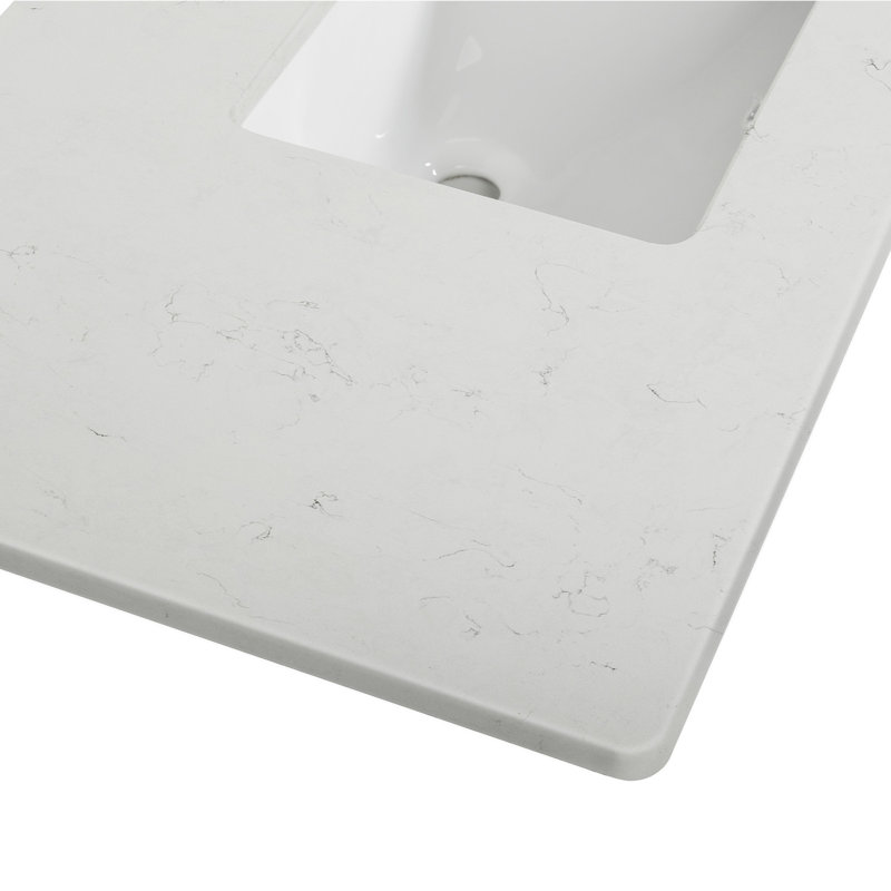 42" Quartz Bathroom Vanity Top With Sink