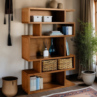 Bibliothèque moderne en bois de frêne