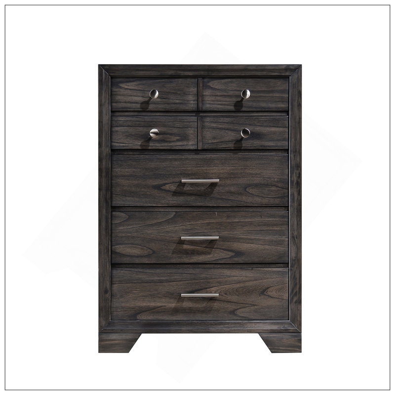 Commode en bois gris foncé 1Pc