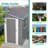 4x10FT Outdoor Storage Shed Pitched Roof Tool Room With Door Lock And Floor Frame