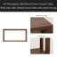 Console rectangulaire de 60 po en placage de bois massif, table de canapé large, table de canapé derrière avec amplement de rangement pour le vestibule et le salon-966687939