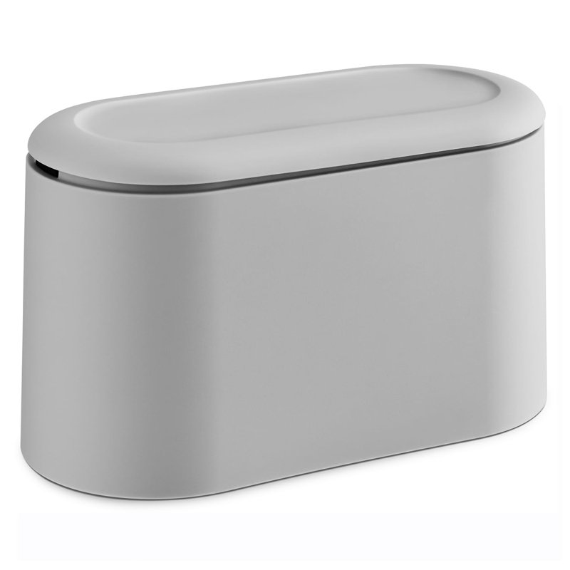Mini poubelle de comptoir 0,4 gallons avec couvercle gris clair