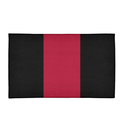 Tapis de zone rouge/noir
