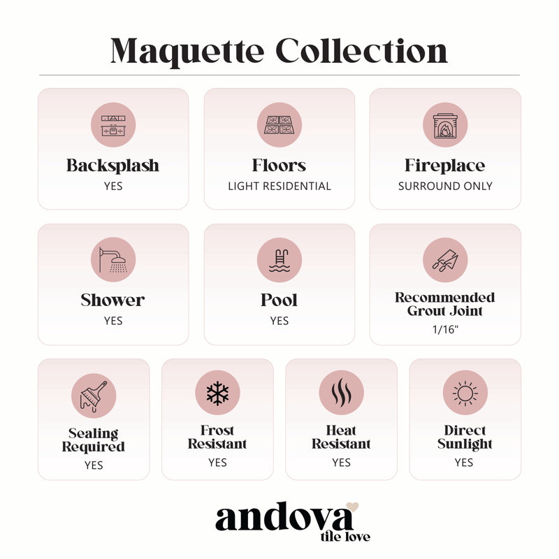 Maquette Marble Novelty Mosaic Kitchen Backsplash, Bathroom, Shower, Pool, Wall and Floor Tile, Maya