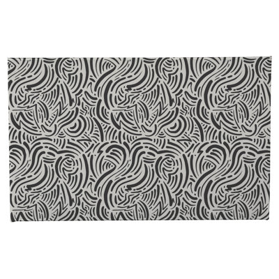 Cozy Swirl Absorbent Non-Skid Rectangular Toilet Mat