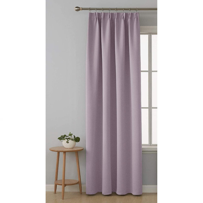 Brent Blackout Curtain Single Panel, 140 W x 175 D cm, Light Pink