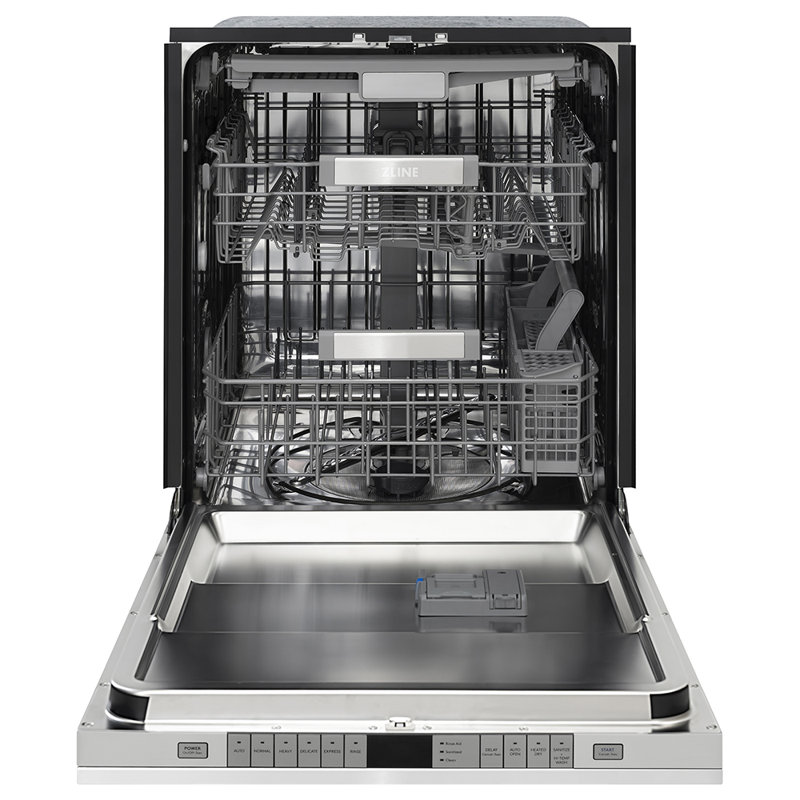 ZLINE Autograph 24 in. 3rd Rack Dishwasher w/ Auto Door Open, 44dBa, Steel Panel & Bronze Handle, Bronze