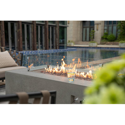 Pare-vent rectangulaire en verre trempé 42 po x 16,5 po Madison