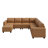 Abramson U-Shaped Faux Leather Reversible Modular Sectional with Storage