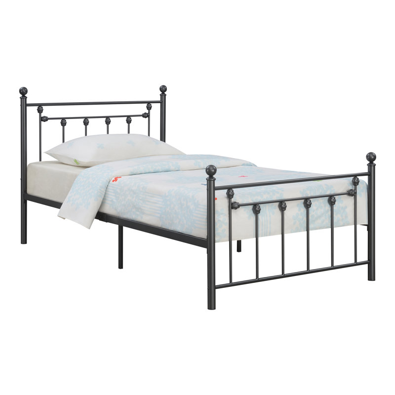 Lit plateforme Angela, Gunmetal, Simple