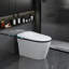 Toilette intelligente à bidet avec pulvérisateur d'eau chaude instantanée et sécheuse, fonction de chasse d'eau automatique / capteur de pied, affichage DEL
