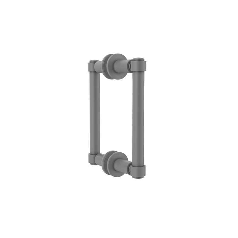 Back to Back Shower Door Pull, Matte Gray