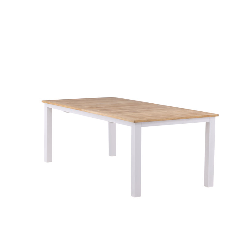 Navya Rectangular Solid Wood Extendable Outdoor Dining Table, 76cm H X 90cm D X 152cm W