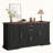 Farmhouse Barn Door Storage Cabinet with Drawers and Door Rack-849982573