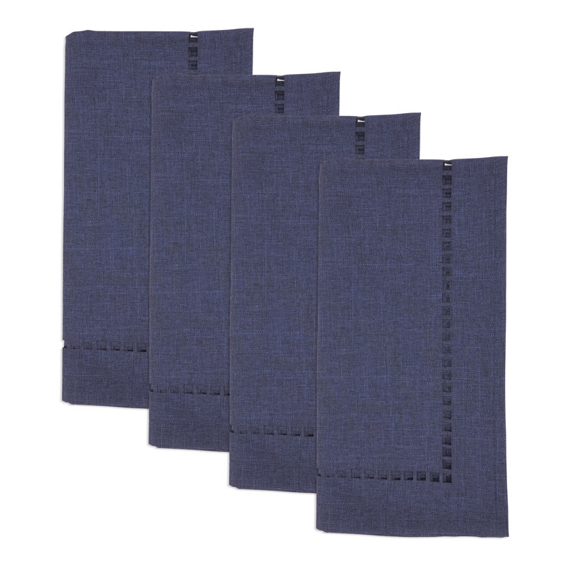 Laser-Cut Hemstitch Napkin (Set of 4), Navy