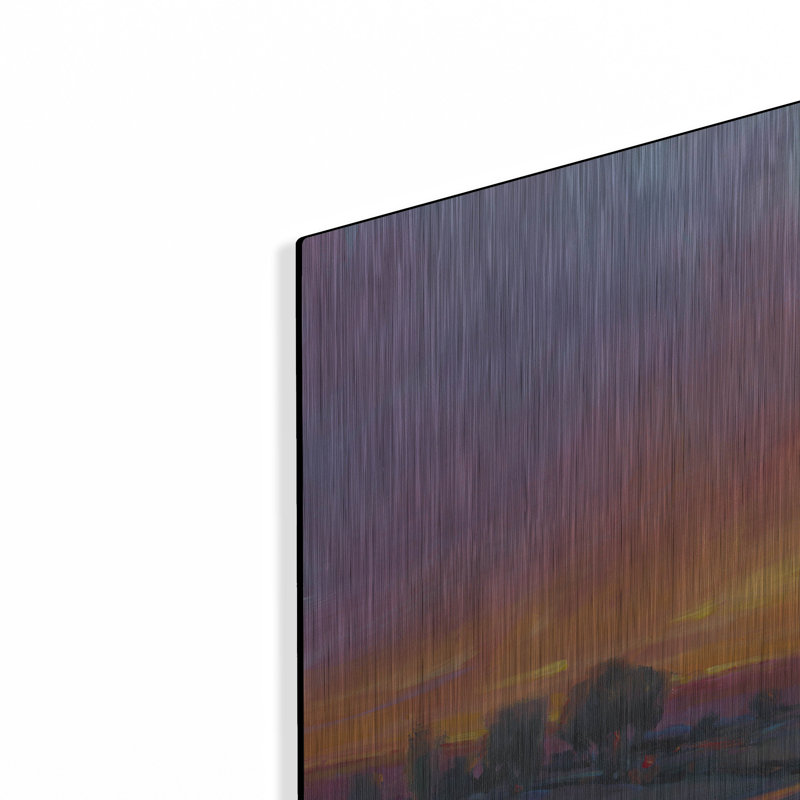 «Fiery Sunset II» par Tim O'Toole, art mural en métal, H 12 po x l 16 po