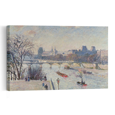 Le Louvre, 1902, estampe d'art mural contemporain impressionniste