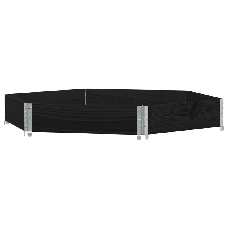 Lit surélevé en bois de pin massif (63,0 po) empilable, Noir